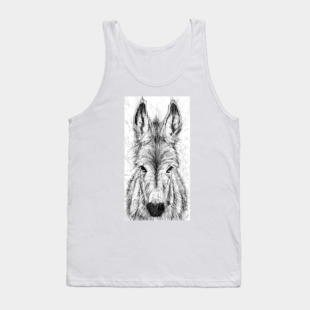 DONKEY pencil portrait .1 Tank Top by lautir